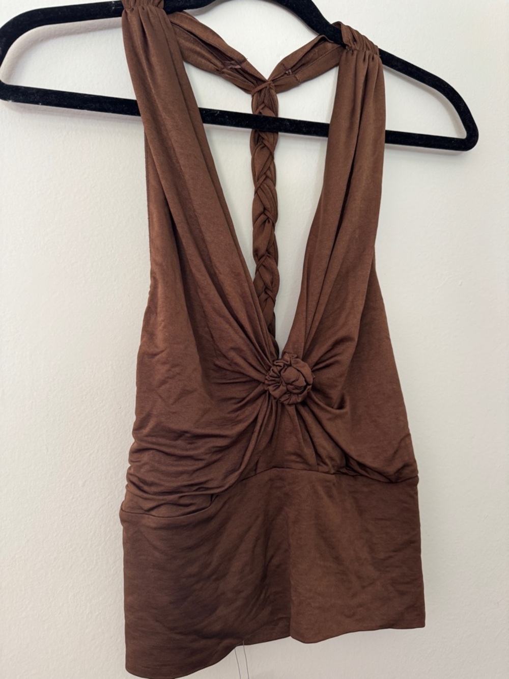 Black Halo Halter Top NWT Size S color Brown